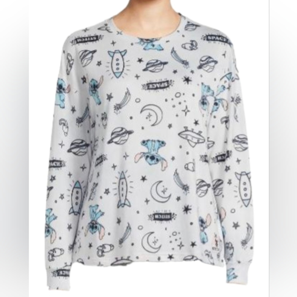 Disney Women's and Women's Plus Stitch License Long Sleeve Top